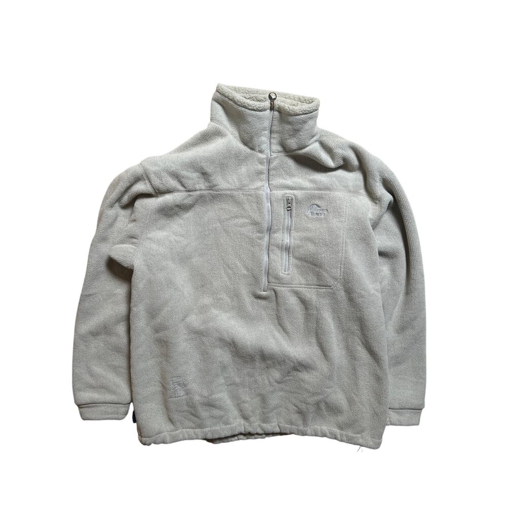 Vintage Lowe Alpine Polartec Cream 1/4 Zip Fleece Men Size 7
